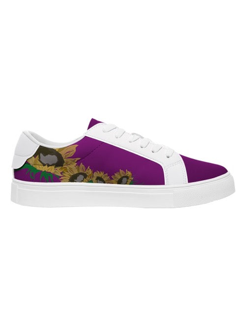 Sunflowers Purple sneakers — limited edition artist-designed footwear by Edición Especial, Saint Paul MN — image 3