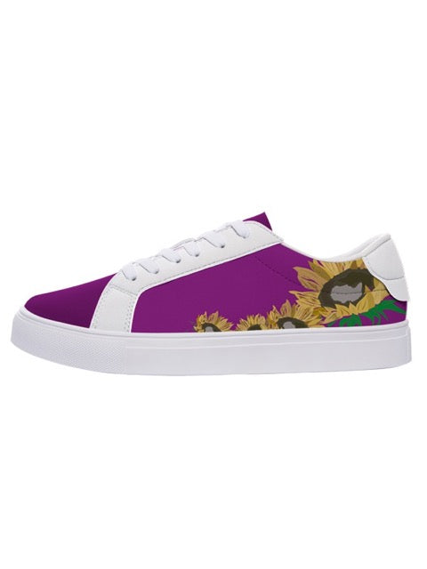 Sunflowers Purple sneakers — limited edition artist-designed footwear by Edición Especial, Saint Paul MN — image 4