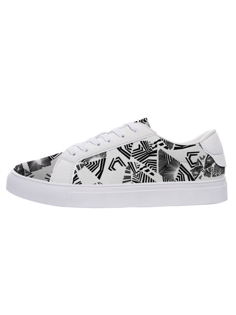 White and Black Sneakers — limited edition artist-designed footwear by Edición Especial, Saint Paul MN — image 3