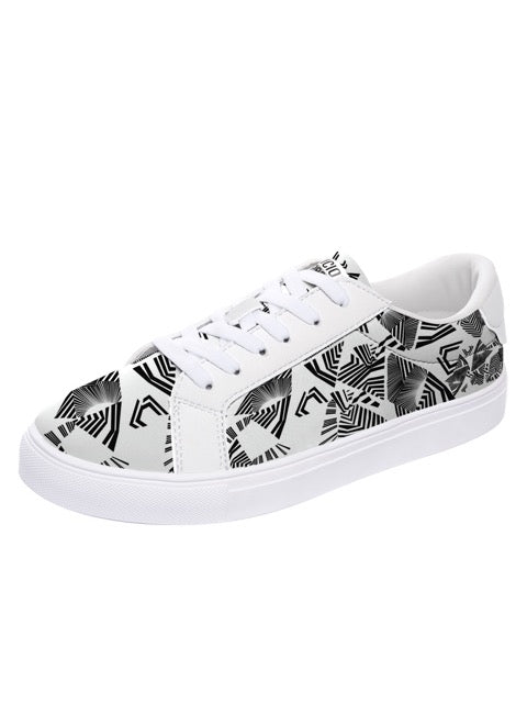White and Black Sneakers — limited edition artist-designed footwear by Edición Especial, Saint Paul MN — image 2