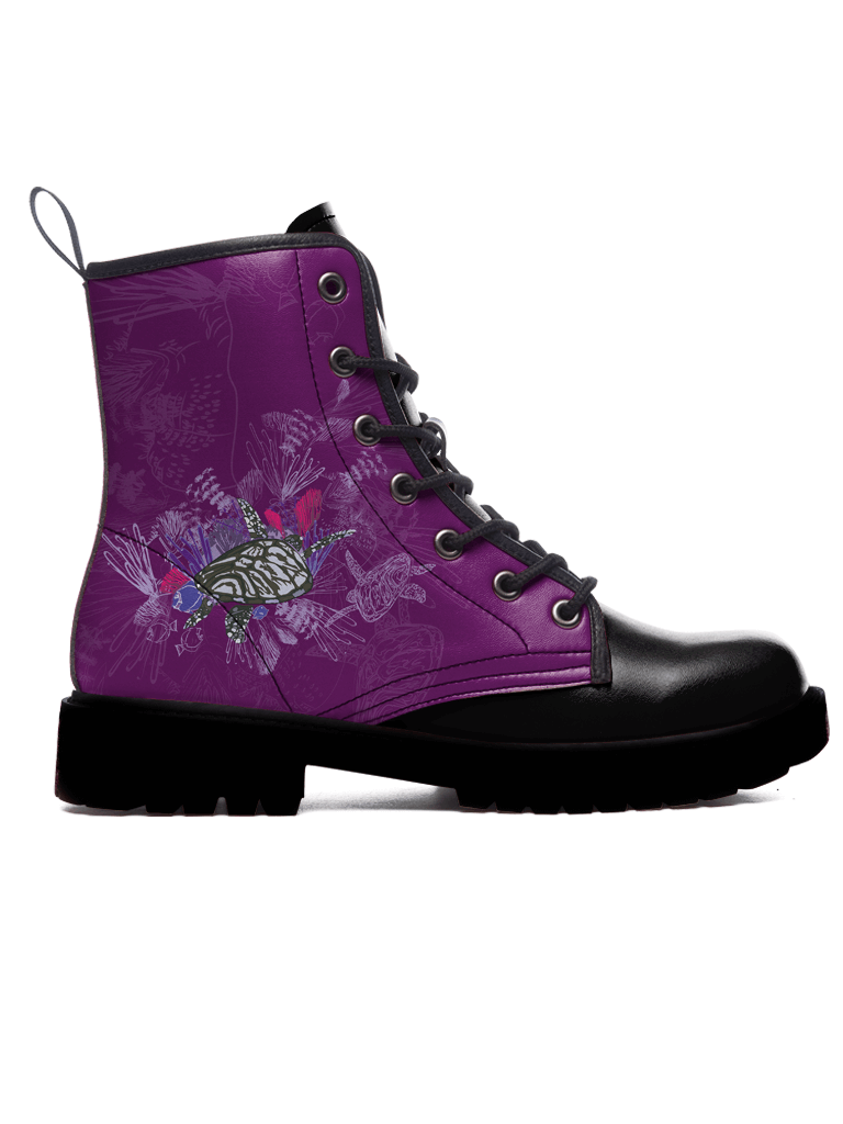 Turtle Purple Boots — limited edition artist-designed footwear by Edición Especial, Saint Paul MN — image 2