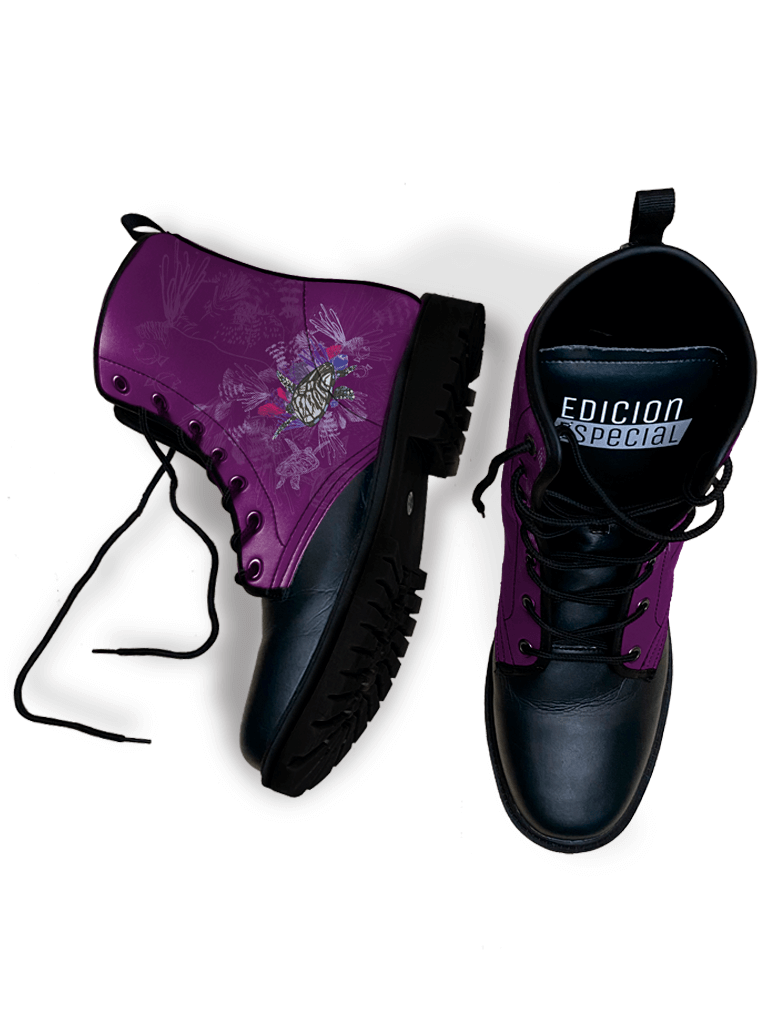 Turtle Purple Boots — limited edition artist-designed footwear by Edición Especial, Saint Paul MN — image 4