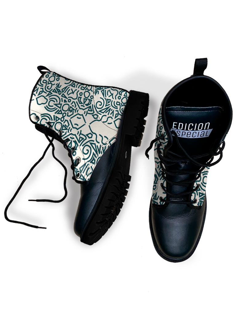 Uxmal Lines Boots — limited edition artist-designed footwear by Edición Especial, Saint Paul MN — image 4
