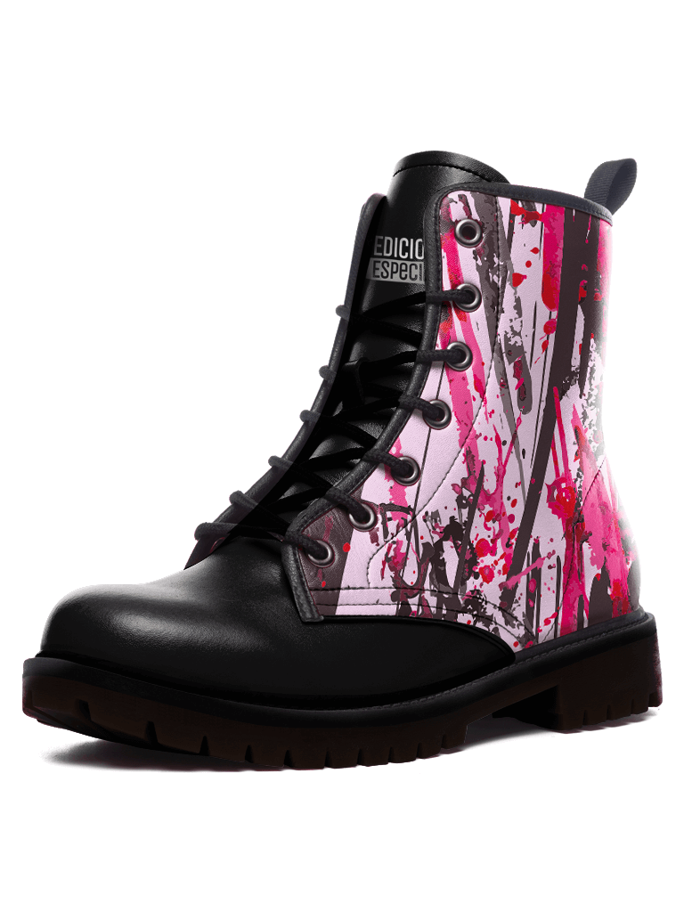 Wild Pink Boots — limited edition artist-designed footwear by Edición Especial, Saint Paul MN — image 1