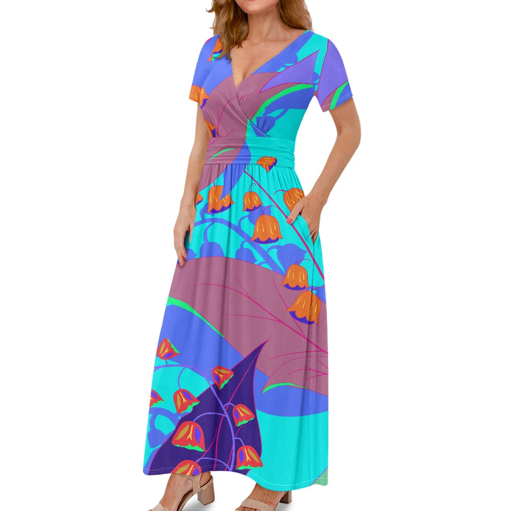 Bright Blue Ladies dress