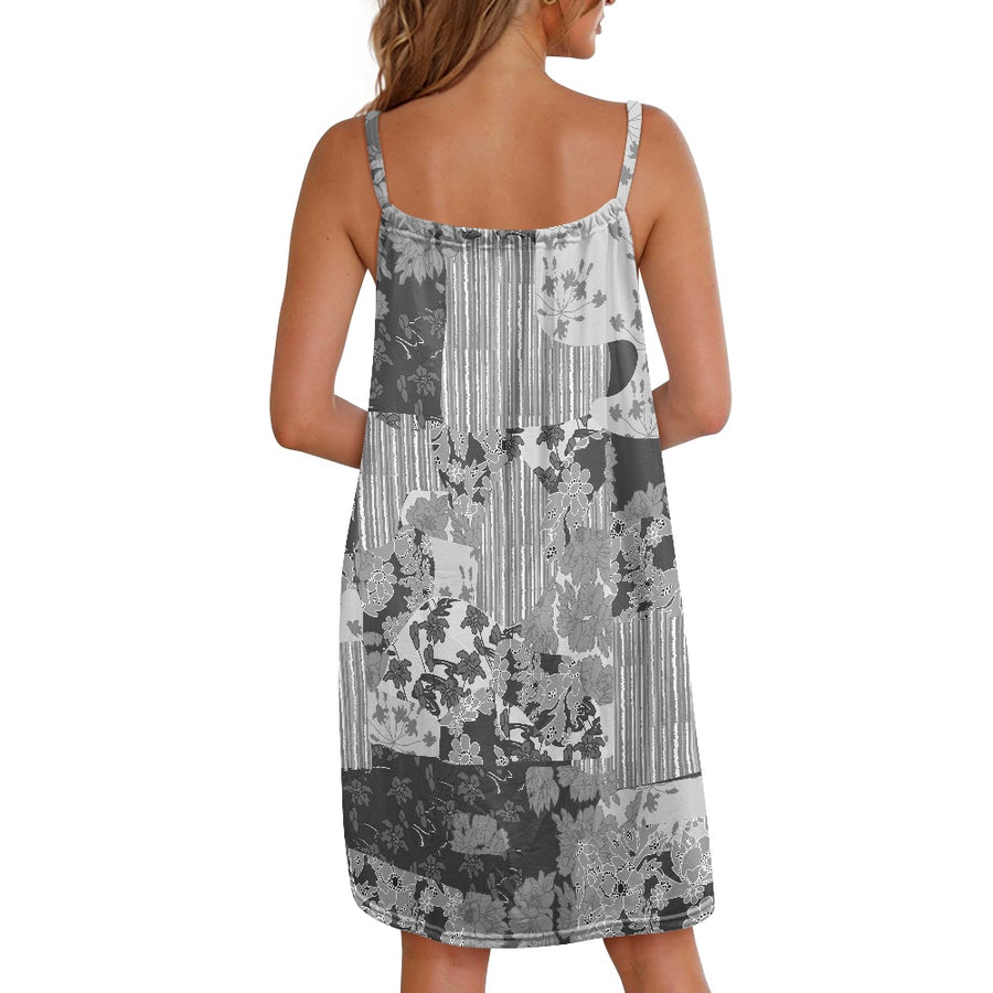 Grayscale Strappy dress — limited edition artist-designed footwear by Edición Especial, Saint Paul MN — image 4