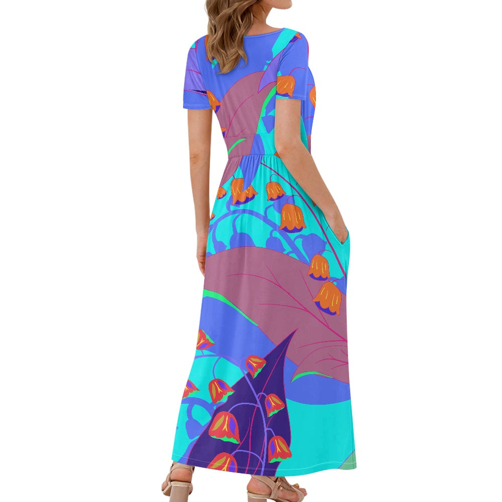 Bright Blue Ladies dress