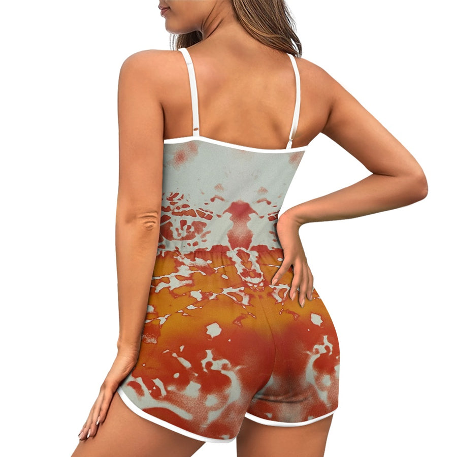 Copper Women's Sleeveless Jumpsuit Shorts — limited edition artist-designed footwear by Edición Especial, Saint Paul MN — image 1