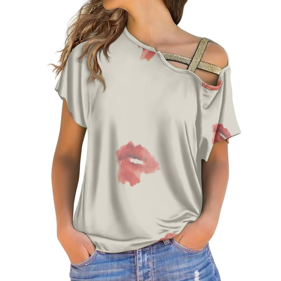 Kisses Sequin cross belt top — limited edition artist-designed footwear by Edición Especial, Saint Paul MN — image 1