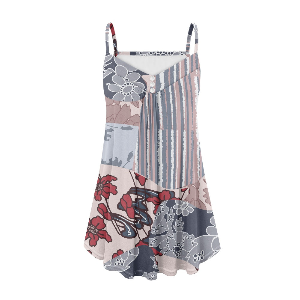 Brown Tones Bottom Strappy dress