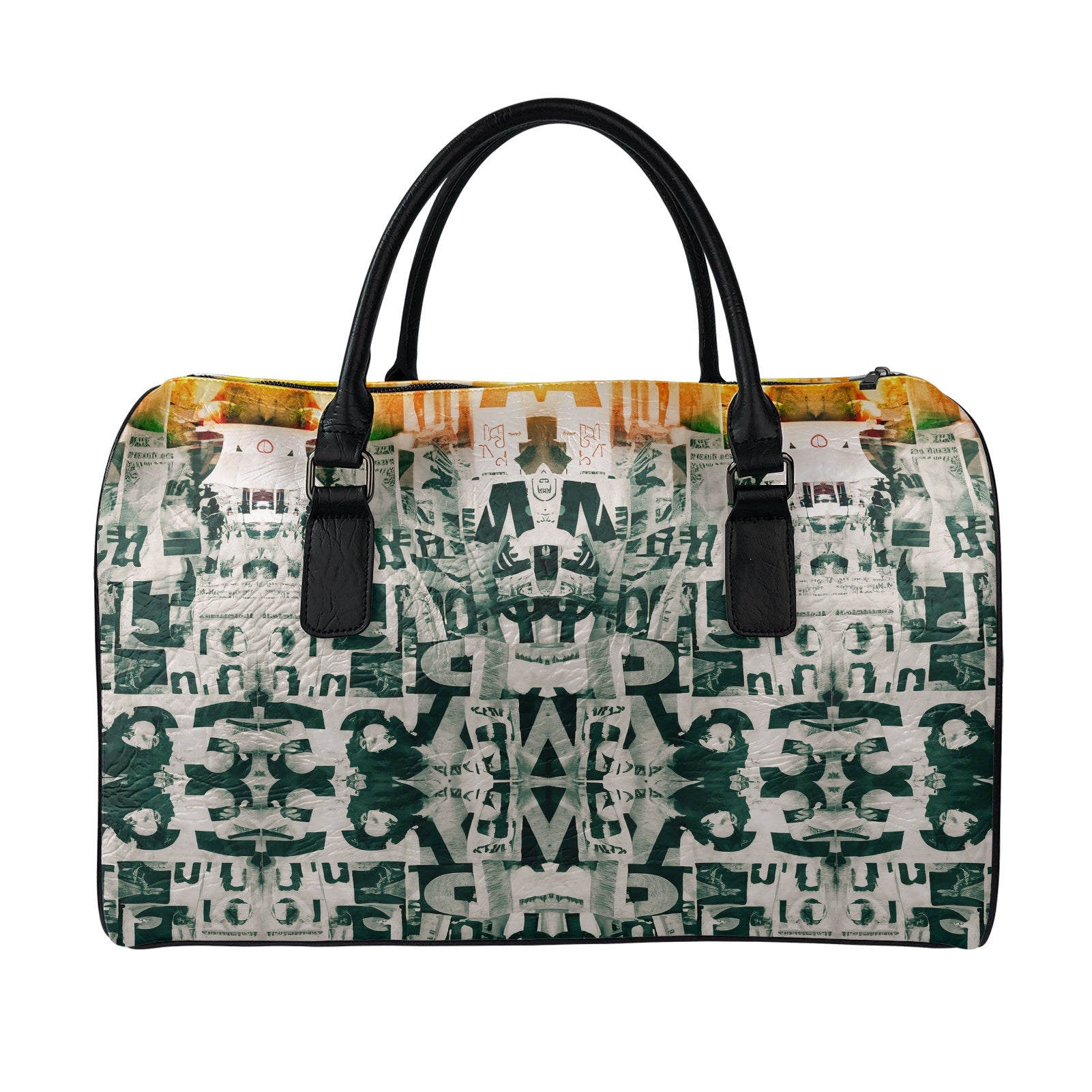 Portable leather travel bag