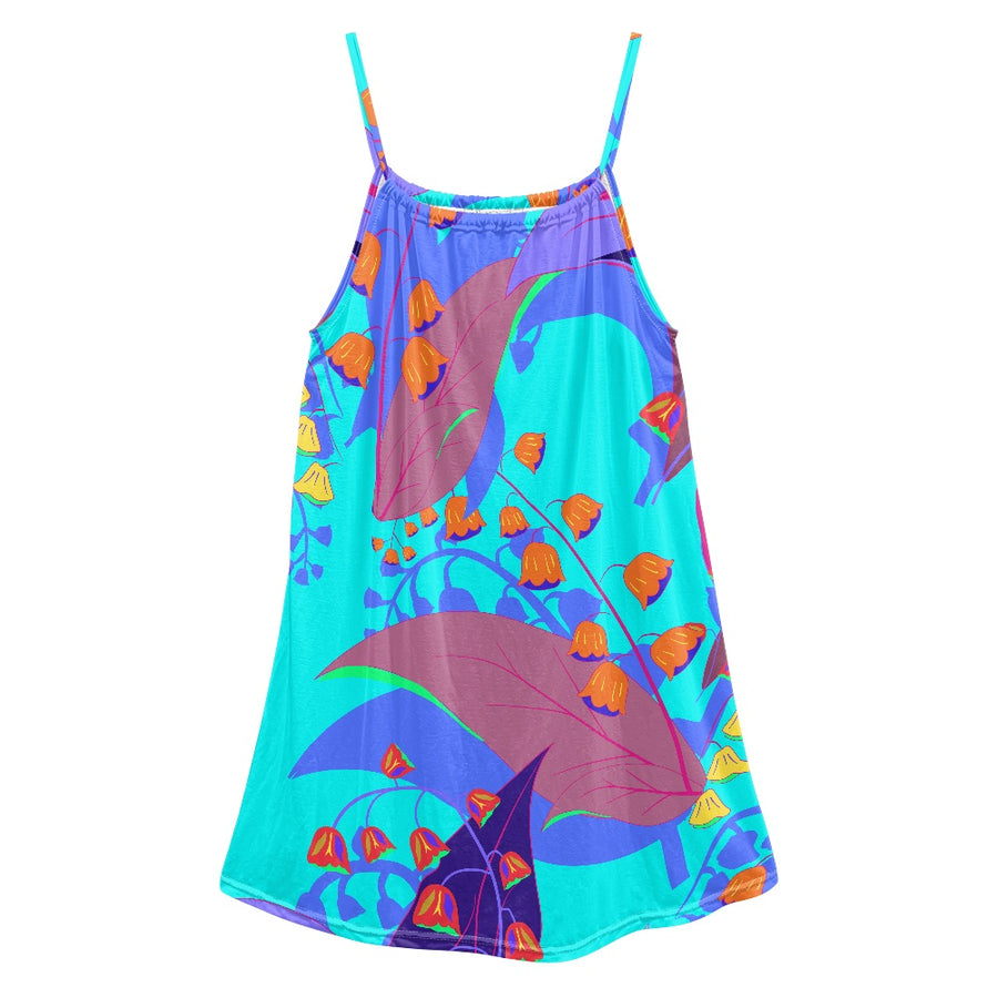 Bright Blue Strappy dress — limited edition artist-designed footwear by Edición Especial, Saint Paul MN — image 2