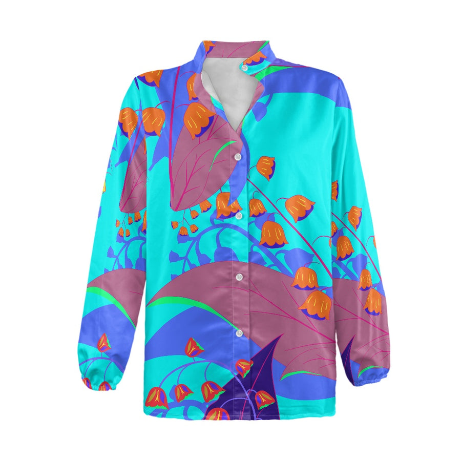 Bright Blue Unisex long-sleeved shirts — limited edition artist-designed footwear by Edición Especial, Saint Paul MN — image 2