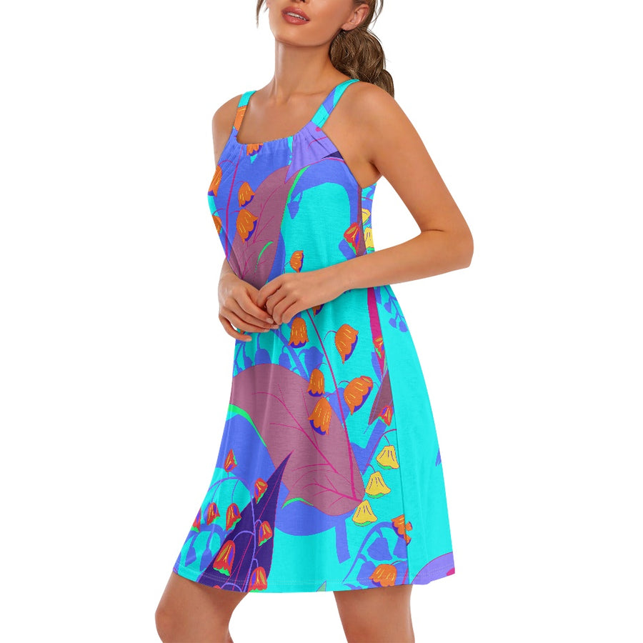 Bright Blue Strappy dress — limited edition artist-designed footwear by Edición Especial, Saint Paul MN — image 3