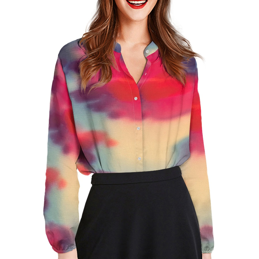 Tie Dye Women's long-sleeved shirts — limited edition artist-designed footwear by Edición Especial, Saint Paul MN — image 4